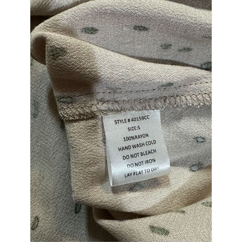Grade & Gather tan watermark‎ blouse sz small minimalist casual - Picture 8 of 8
